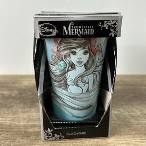 Disney The Little Mermaid glassware 16oz glass cup new in box